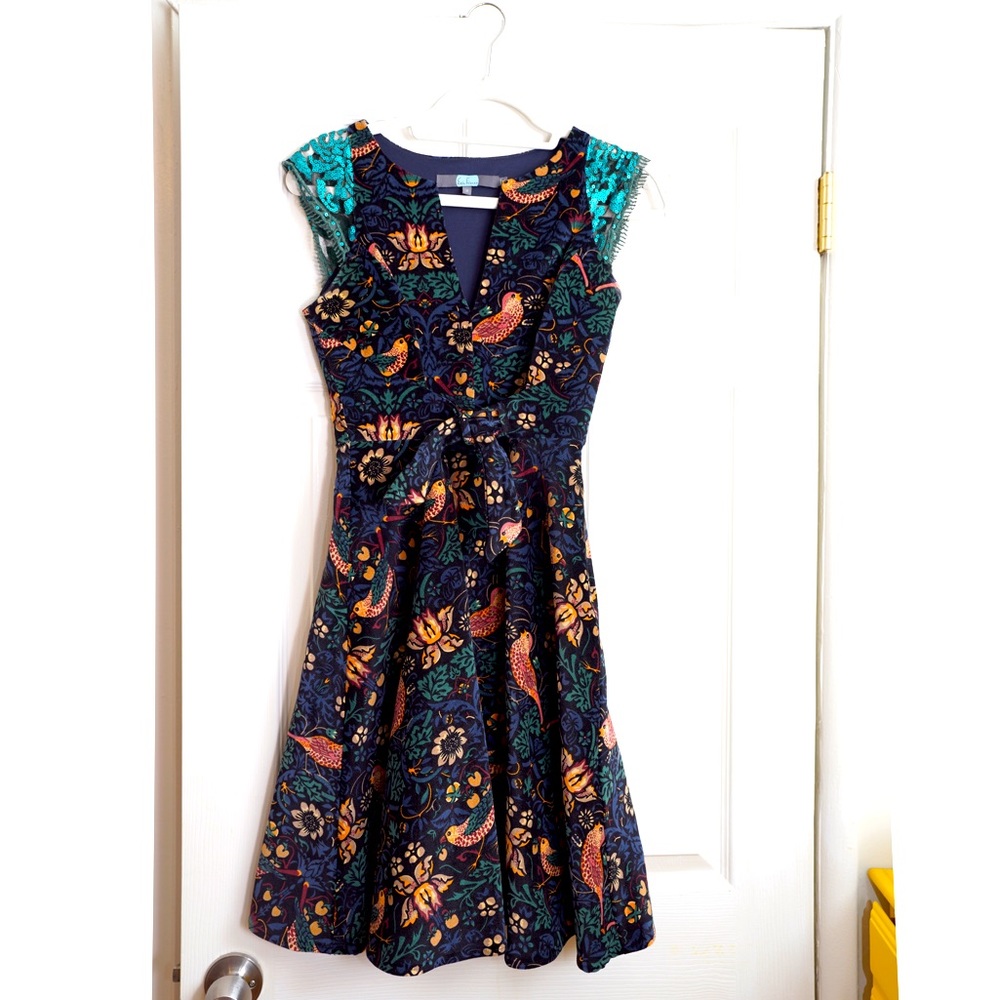 Eva Franco strawberry thief print dress